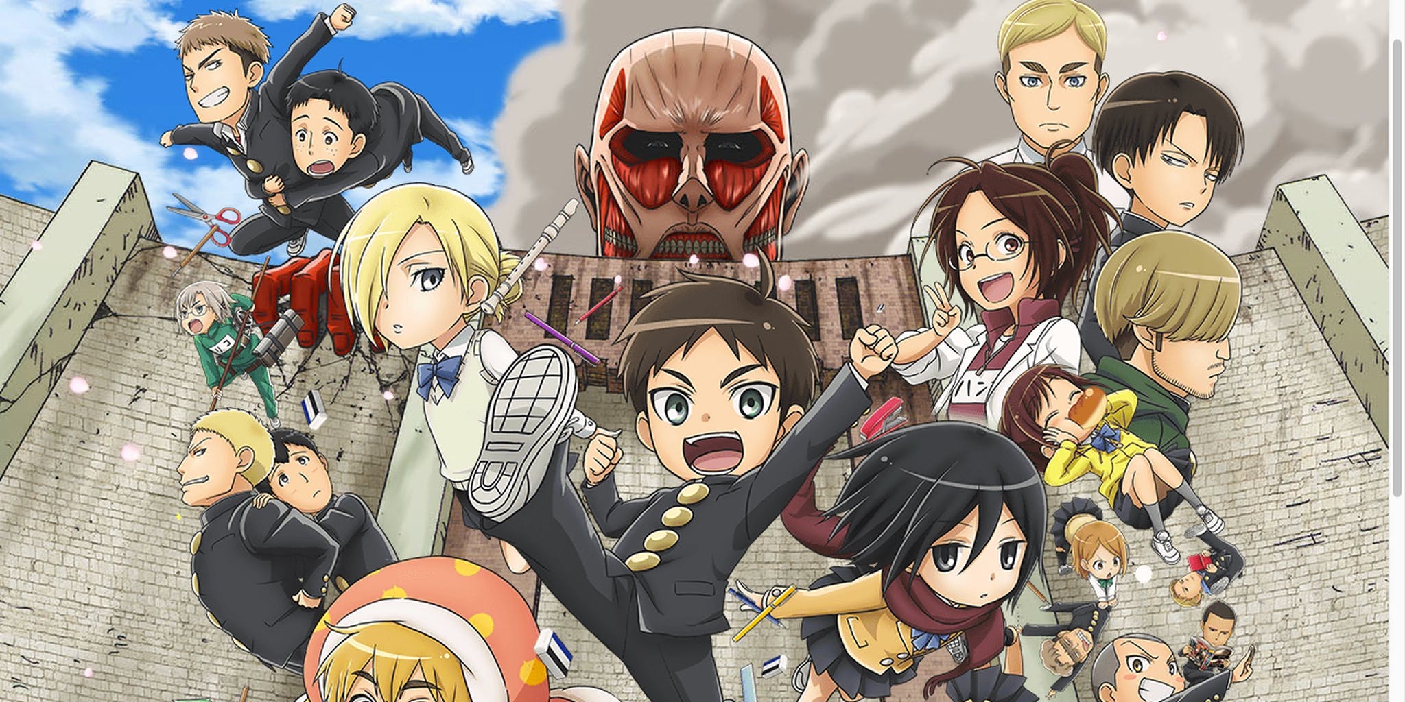 Trailers drop for two new 'Attack on Titan' TV spinoffs—including a junior high anime Daily Dot