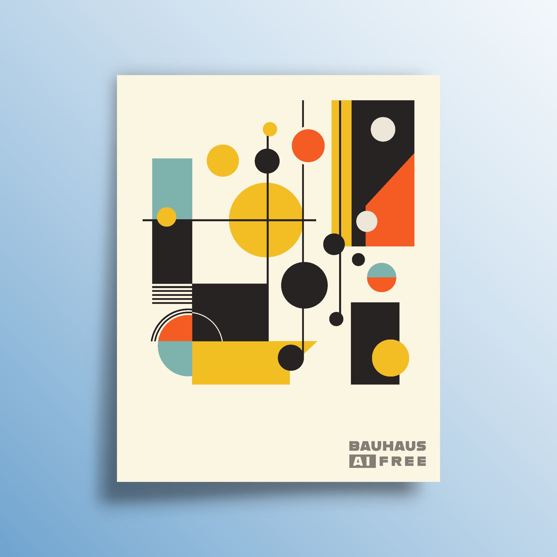 Bauhaus minimal design for flyers, posters, brochure covers, background, wallpaper, typography, or other printing products. Vector illustration