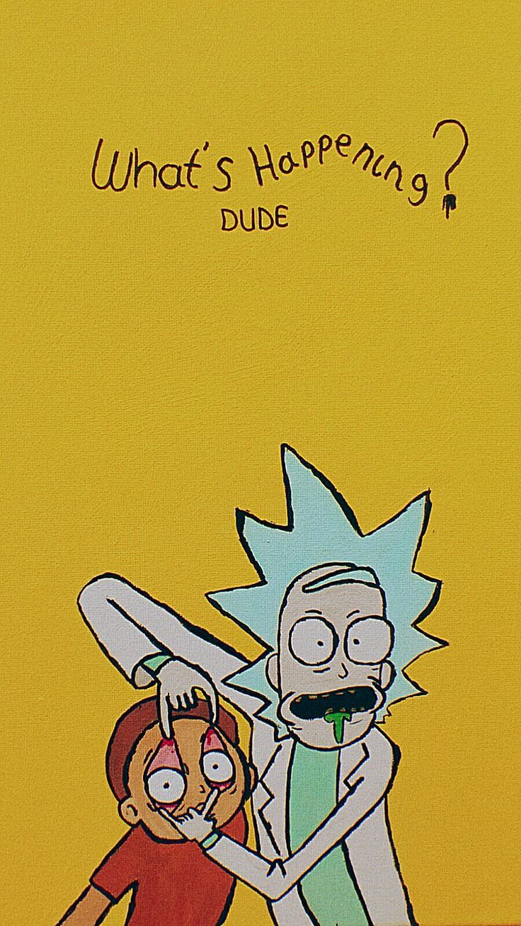 Rick and morty wallpaper. Rick and morty poster, Rick and morty yellow wallpaper, Rick and morty drawing