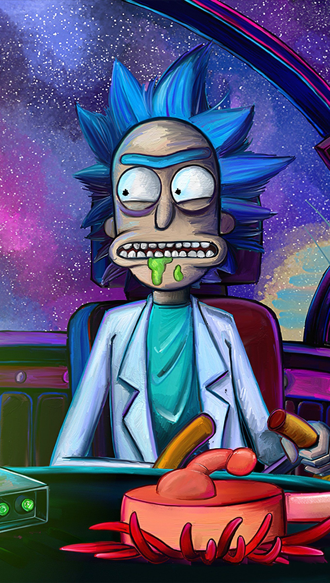 Rick and Morty in space ship Wallpaper 4k Ultra HD