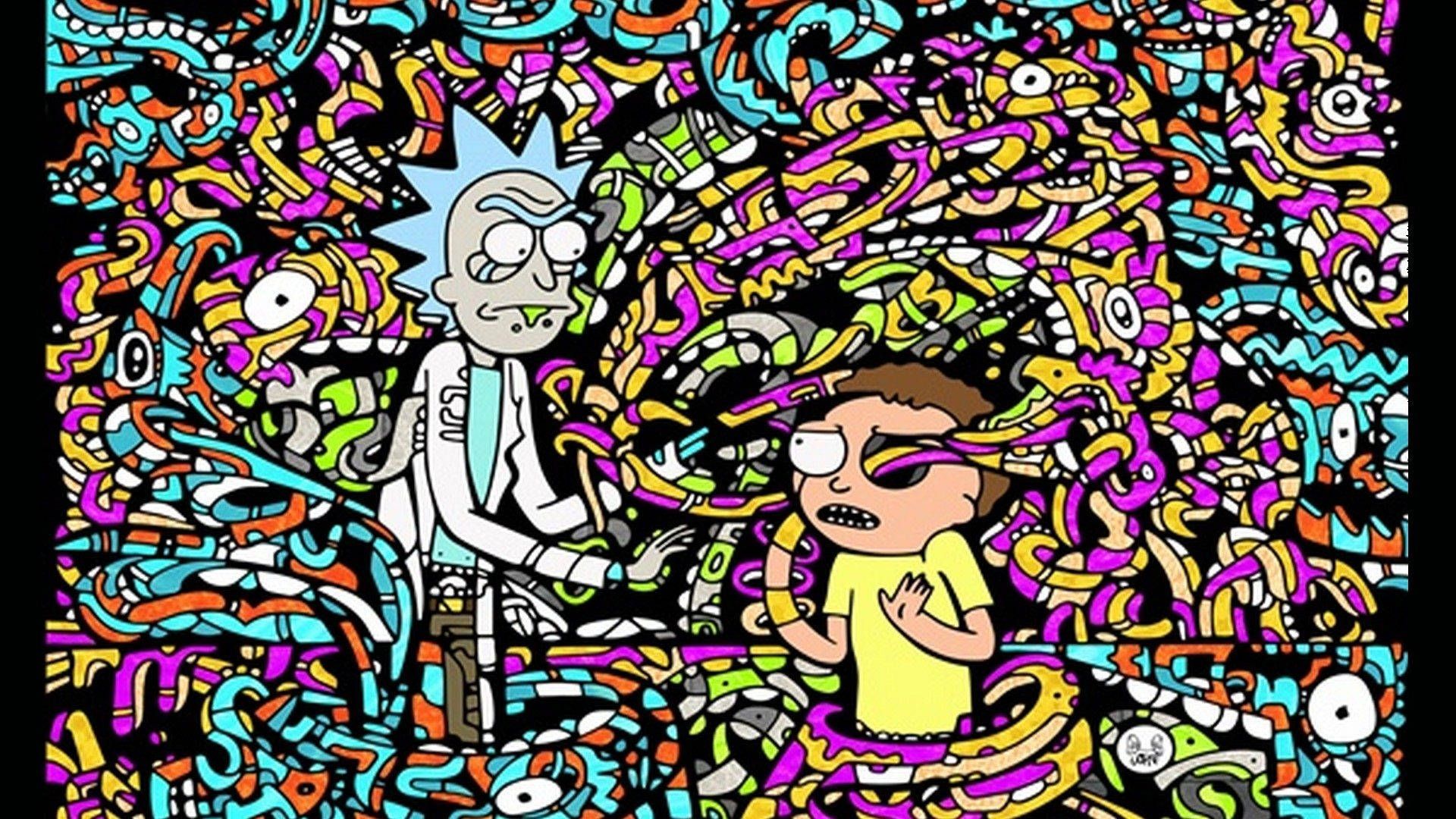 Rick And Morty Trippy Wallpaper Full HD, 4K Free to Use