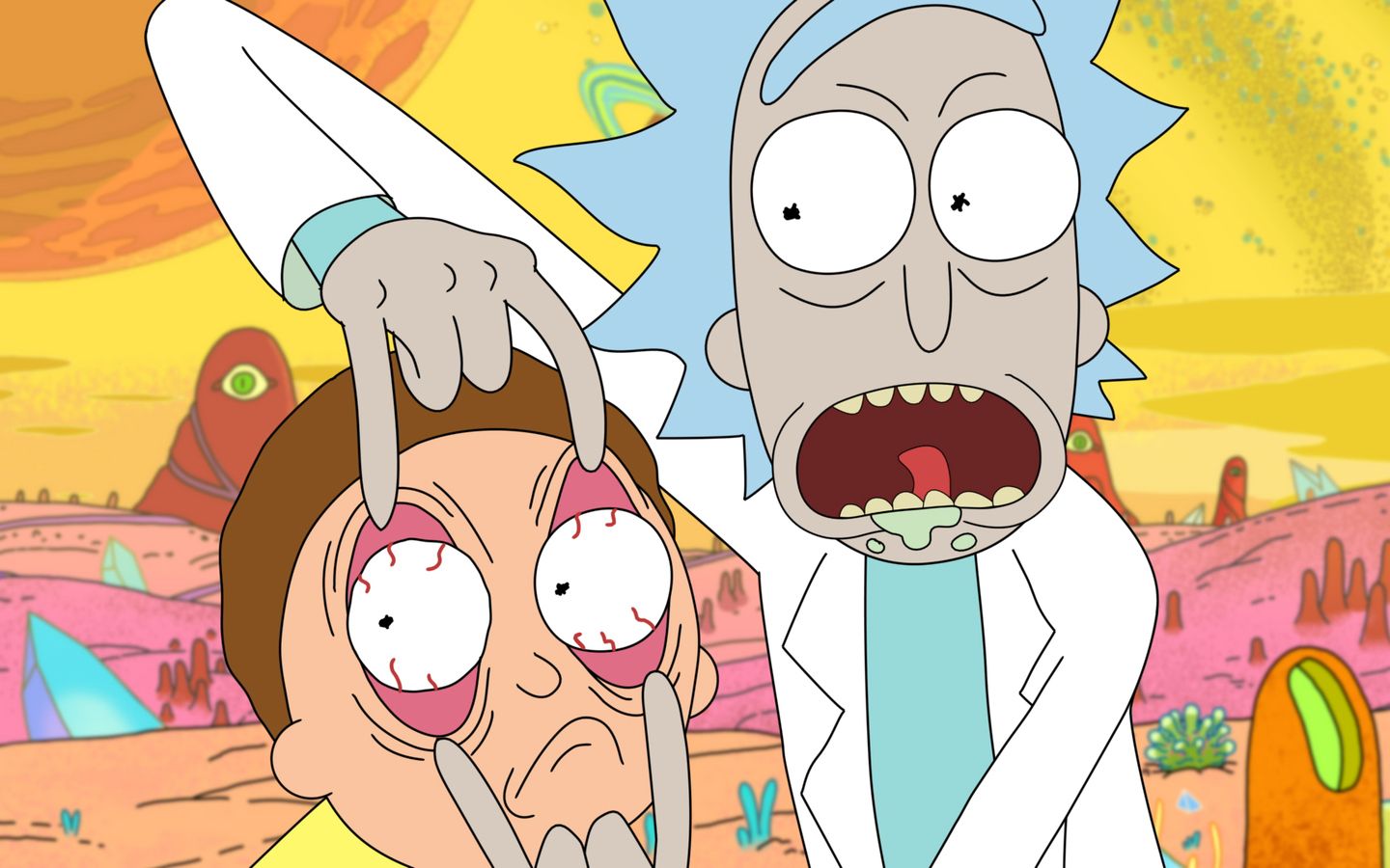 Download Rick and Morty, Rick, Morty Wallpaper in 1440x900 Resolution