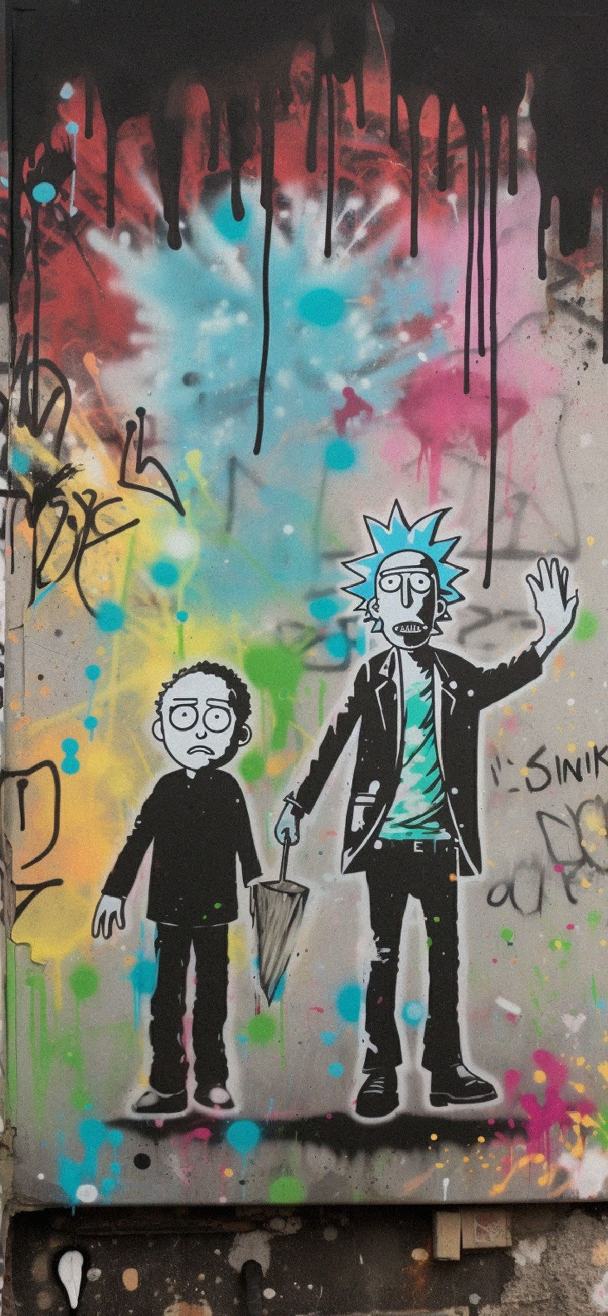 Rick and Morty Street Art Wallpaper and Morty Wallpaper