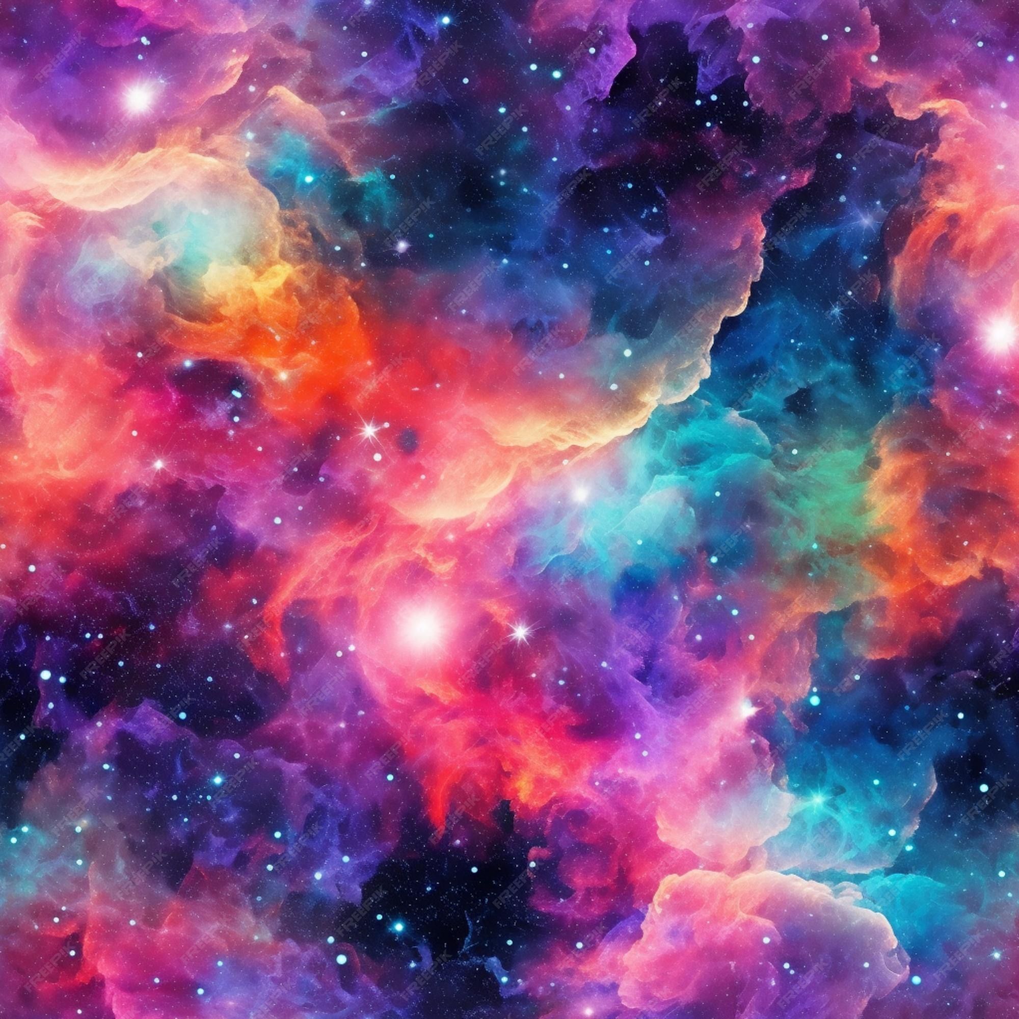 Premium Photo. A colorful galaxy wallpaper with a purple and orange background - 