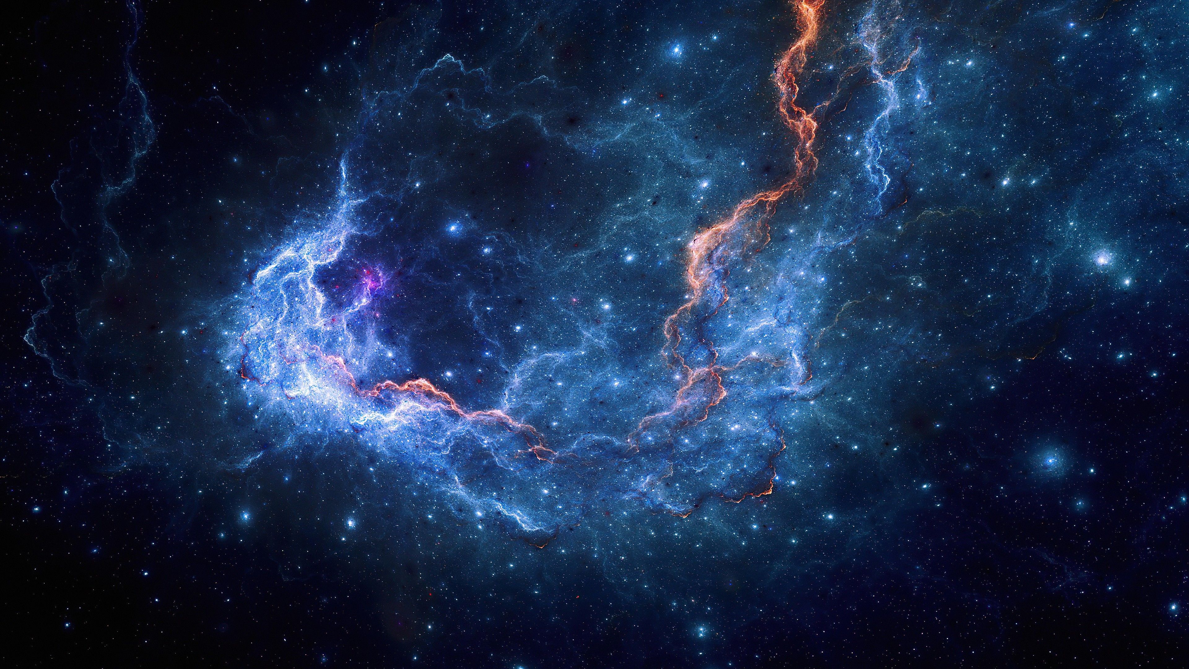 Nebula Stars Space Blue Sky Galaxy 4K HD Galaxy Wallpaper - 