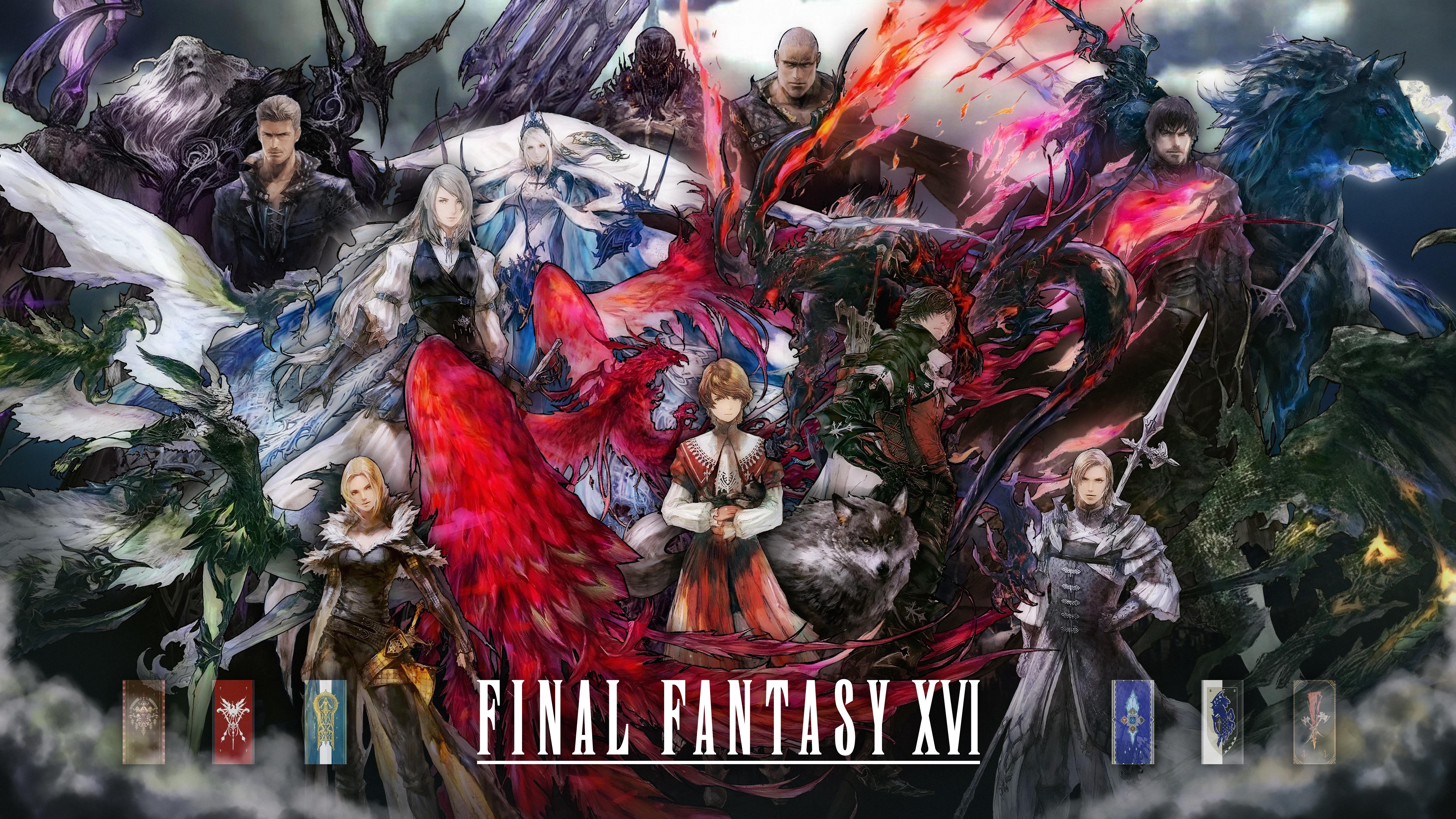 Media I make a wallpaper for Final fantasy XVI (photoshop artwork)