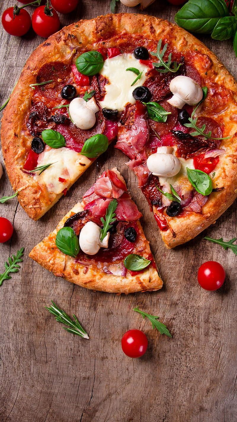 HD pizza wallpaper