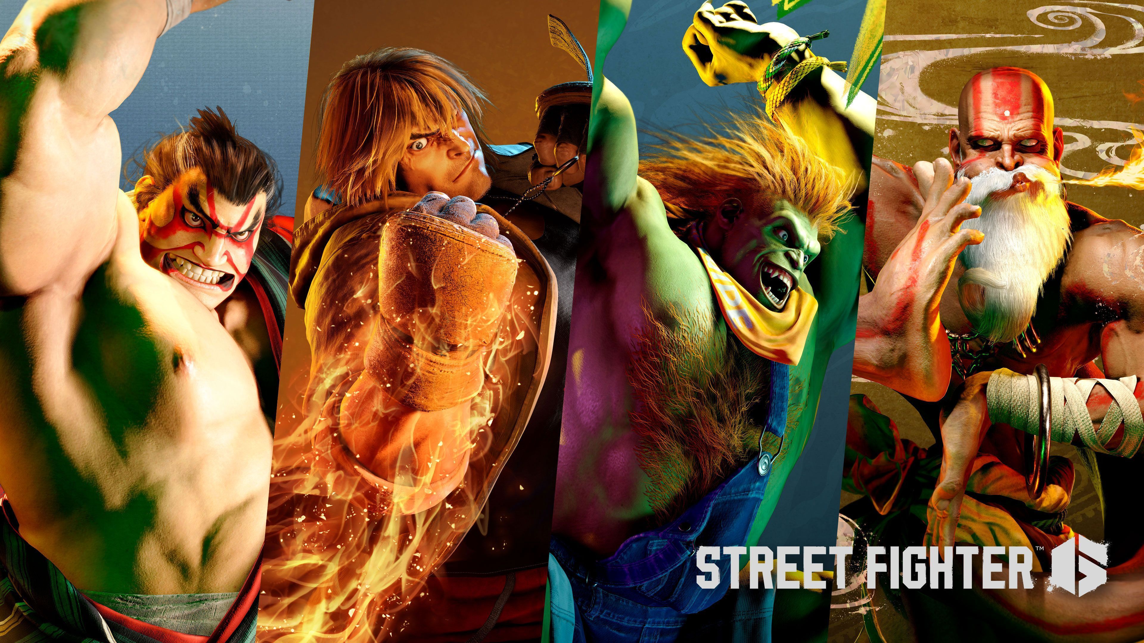 Street Fighter 6 Wallpaper 4K, 2023 Games, E. Honda, Ken, Blanka