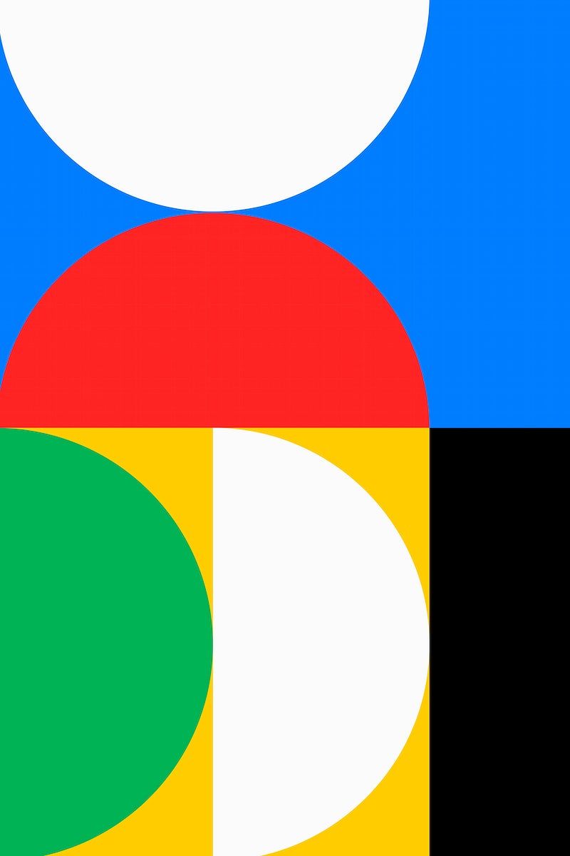 Bauhaus background wallpaper, colorful primary