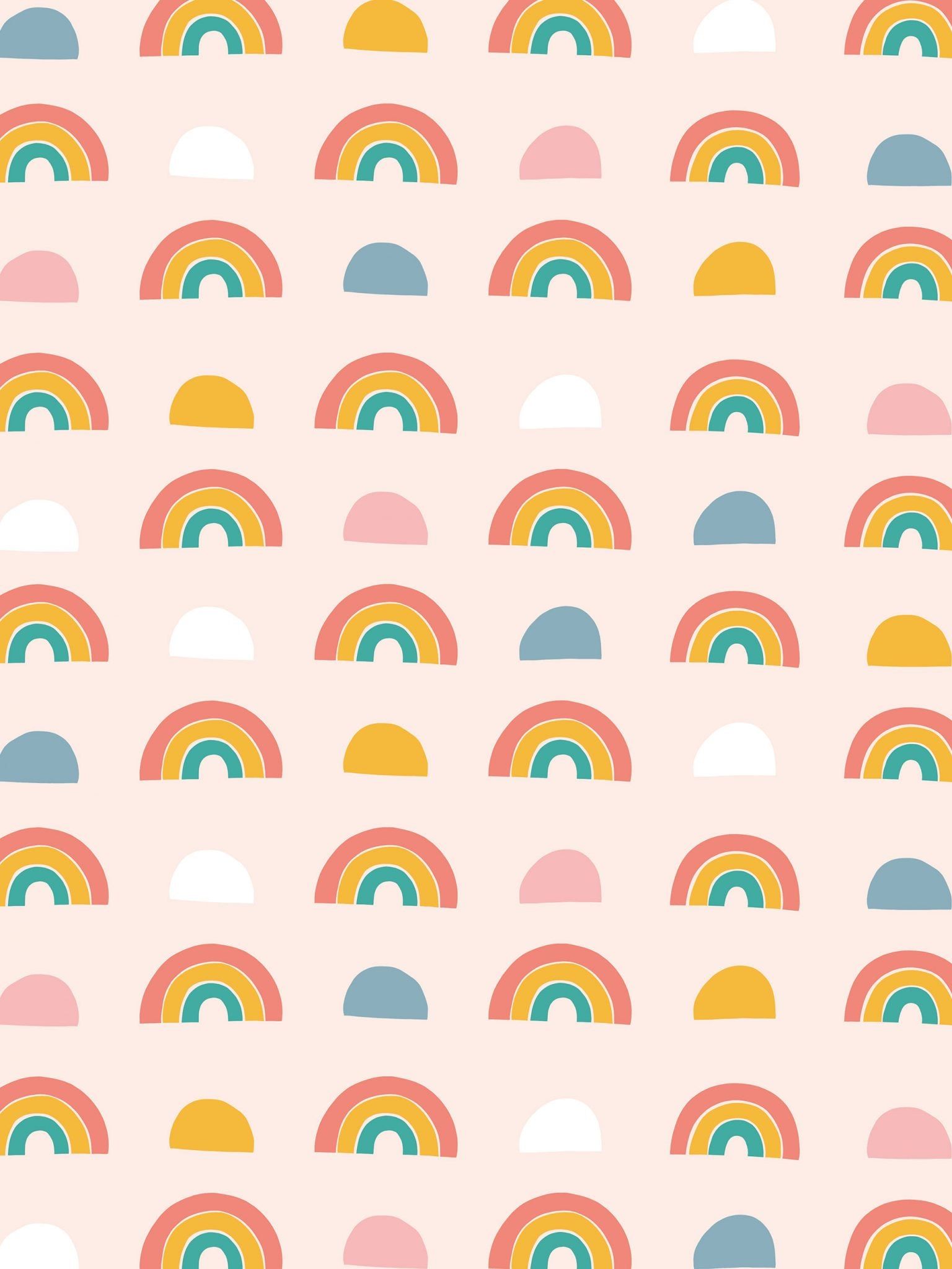 Rainbow patterned desktop, tablet and phone wallpaper - 