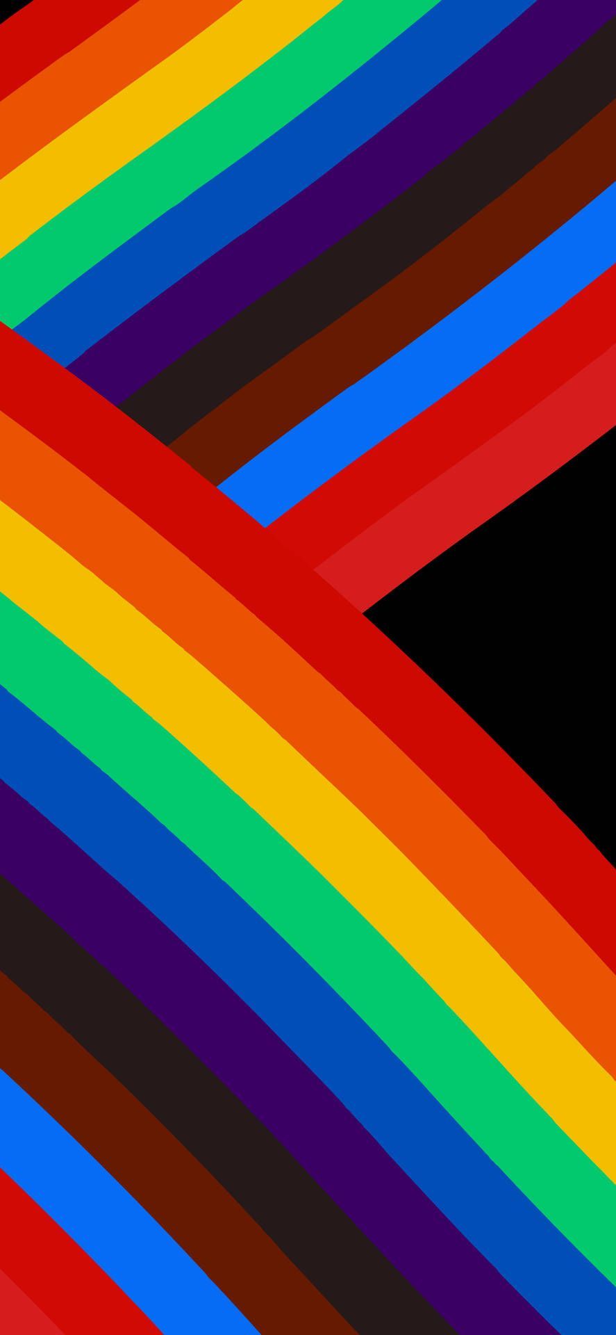 Download Rainbow Dark Hues Ios 16 Wallpaper - 