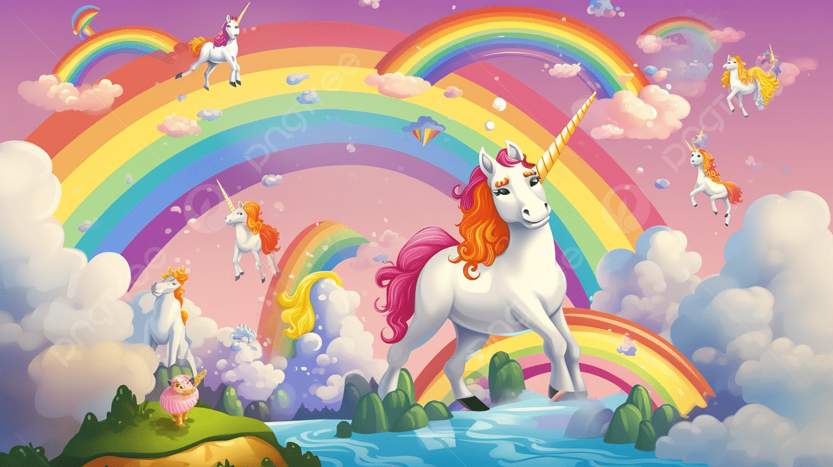 Unicorn Wallpaper Free Kids Wallpaper Rainbow Background, Rainbows And Unicorns Picture Background Image And Wallpaper for Free Download - 